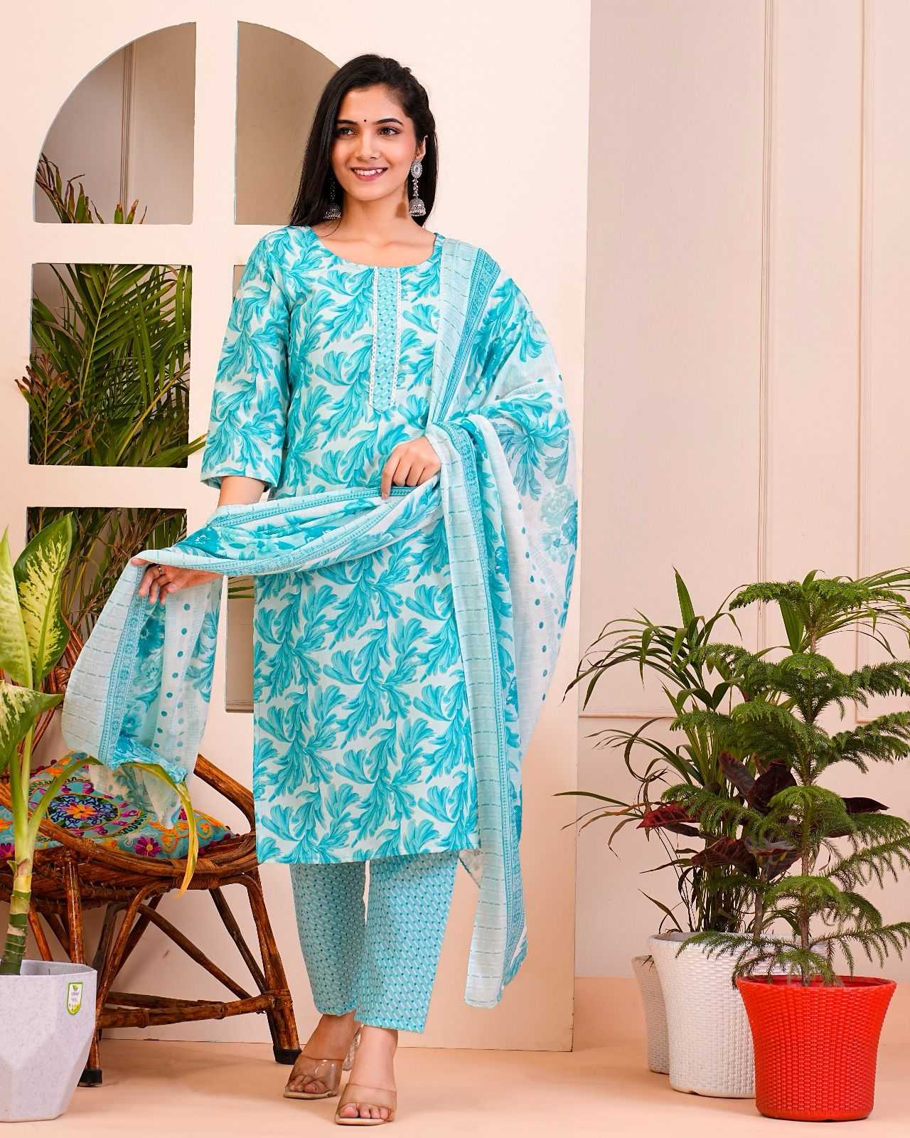 pr heritage slub cotton 3pcs part 2 readymade casual wear combo set in plus size