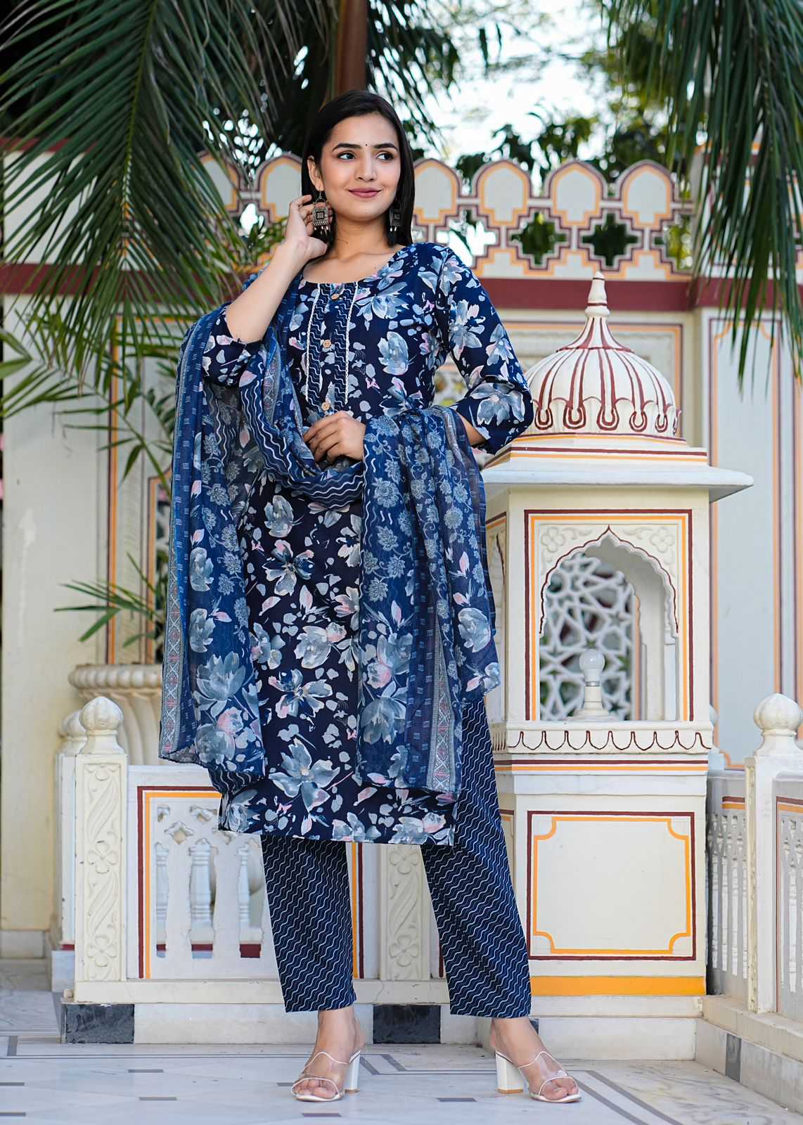 pr heritage slub cotton 3pcs part 2 readymade casual wear combo set in plus size