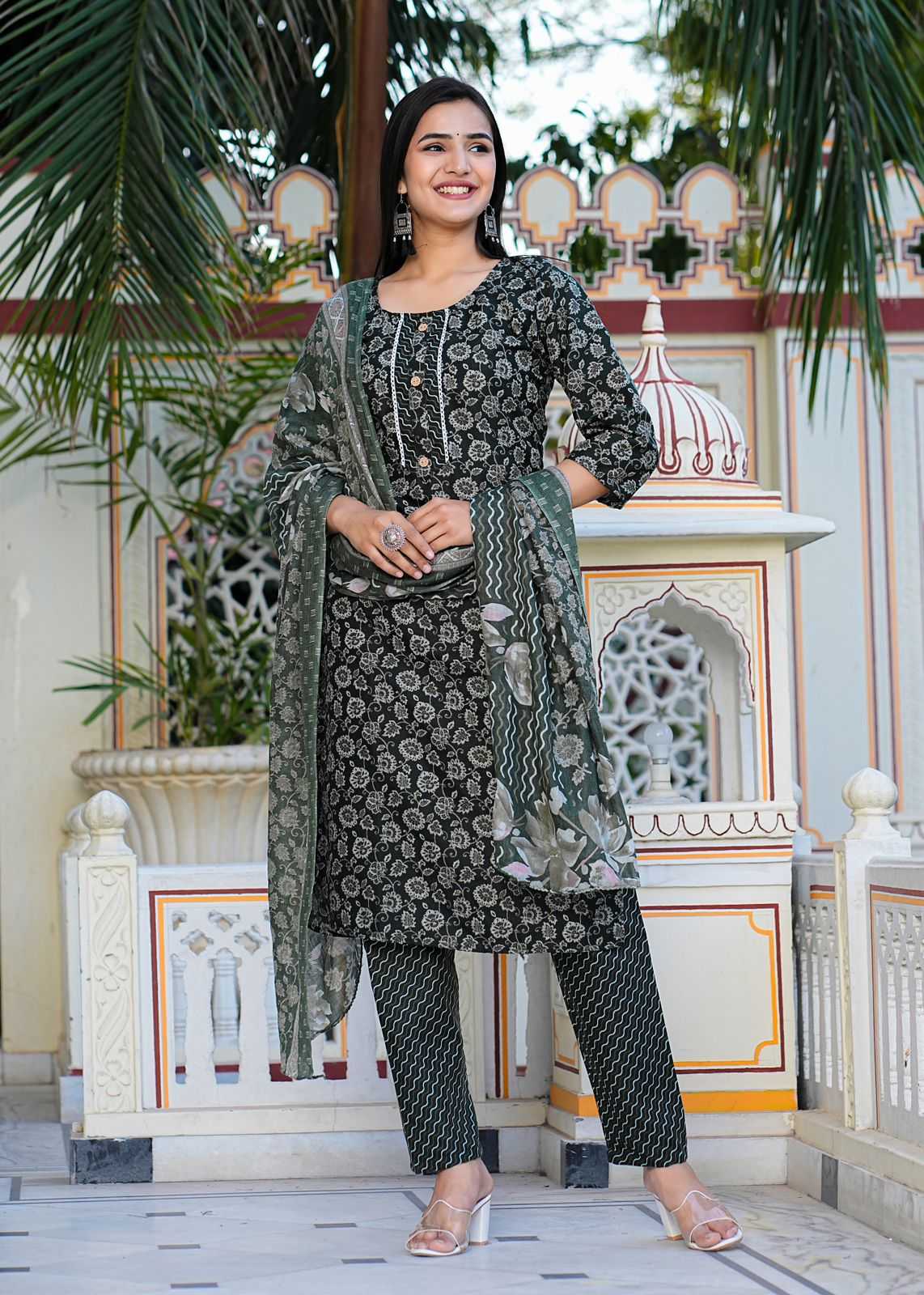 pr heritage slub cotton 3pcs part 2 readymade casual wear combo set in plus size