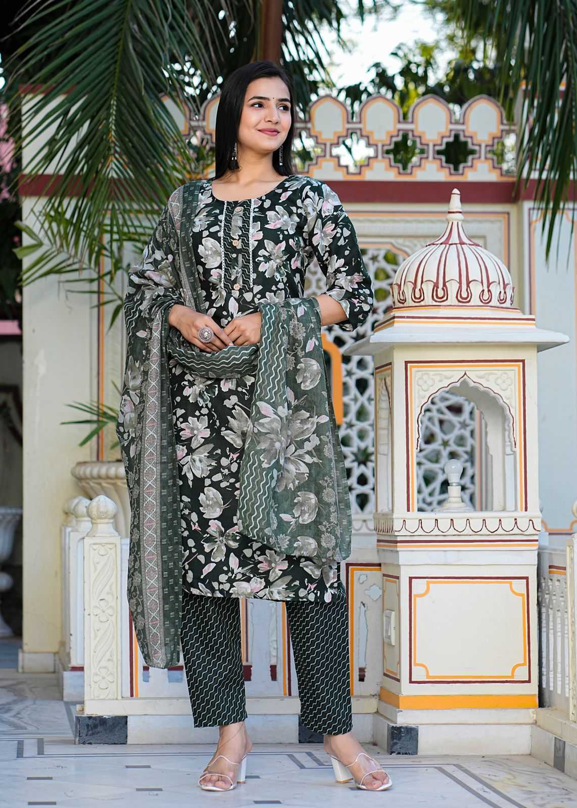 pr heritage slub cotton 3pcs part 2 readymade casual wear combo set in plus size