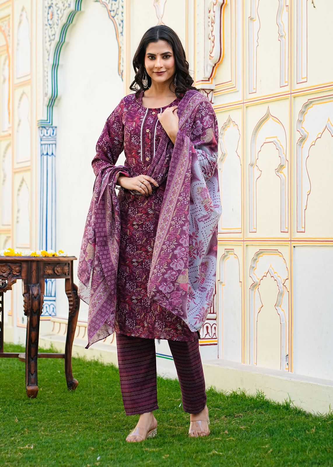 pr heritage slub cotton 3pcs part 2 readymade casual wear combo set in plus size