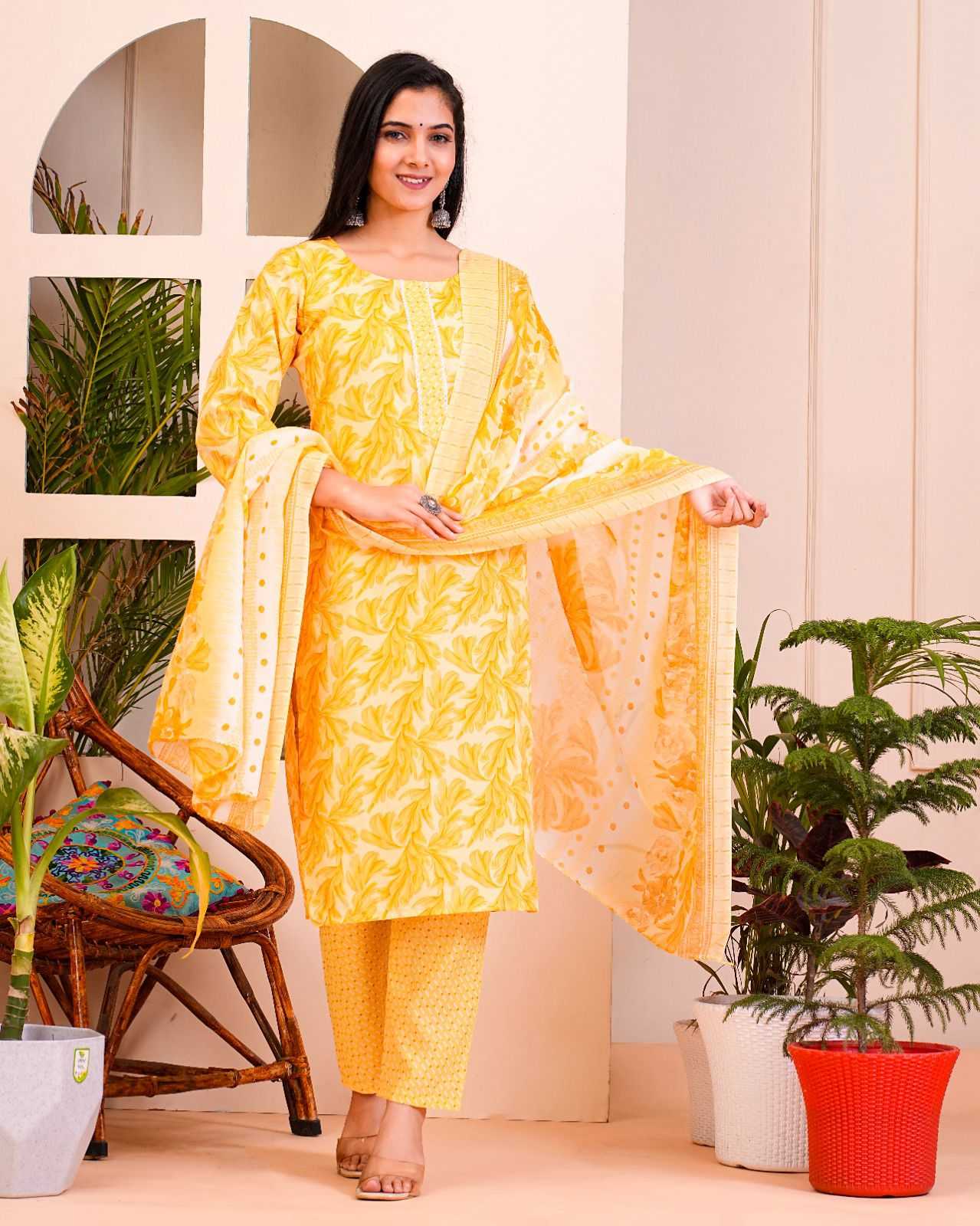 pr heritage slub cotton 3pcs part 2 readymade casual wear combo set in plus size