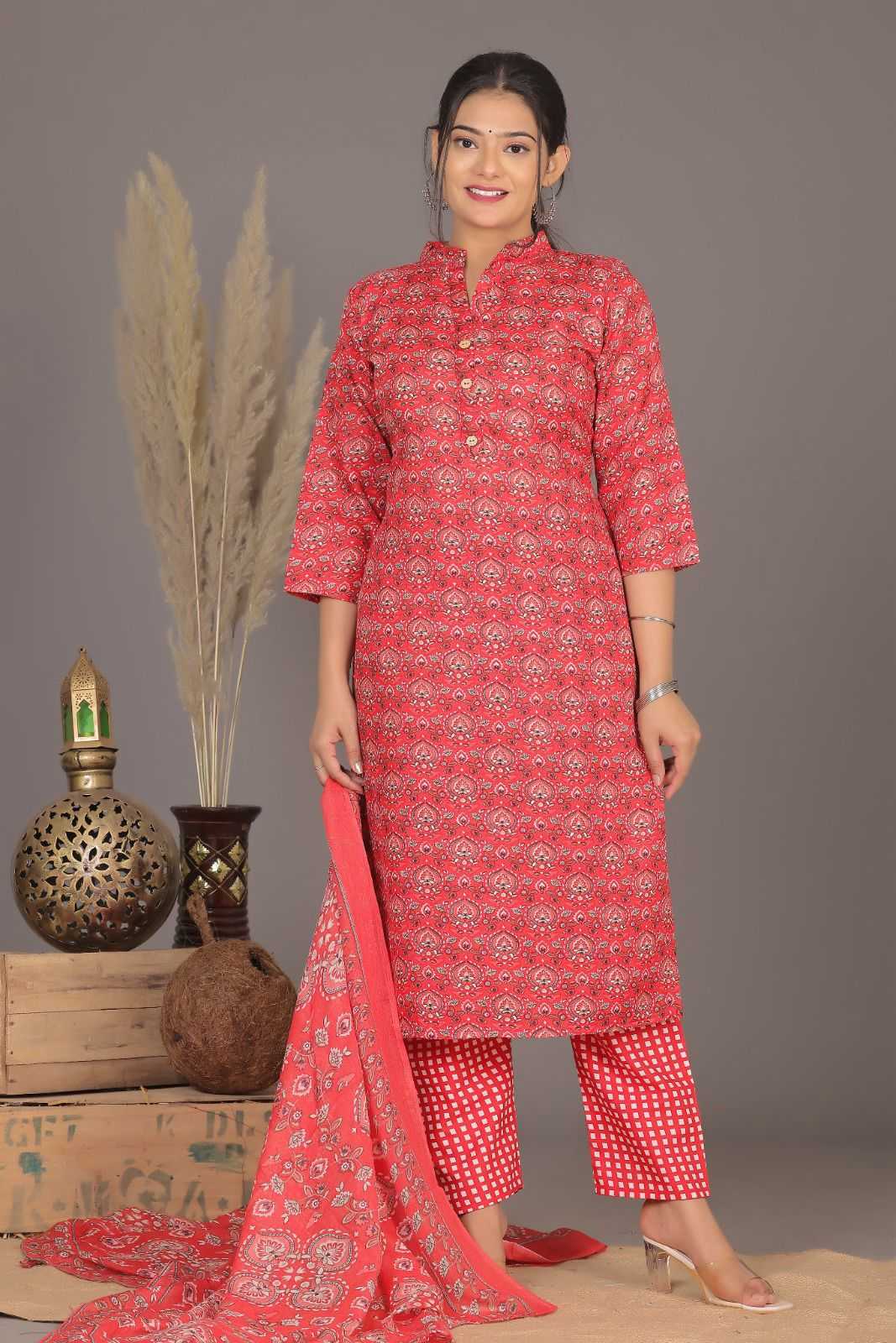 pr heritage slub cotton 3pcs part 2 readymade casual wear combo set in plus size