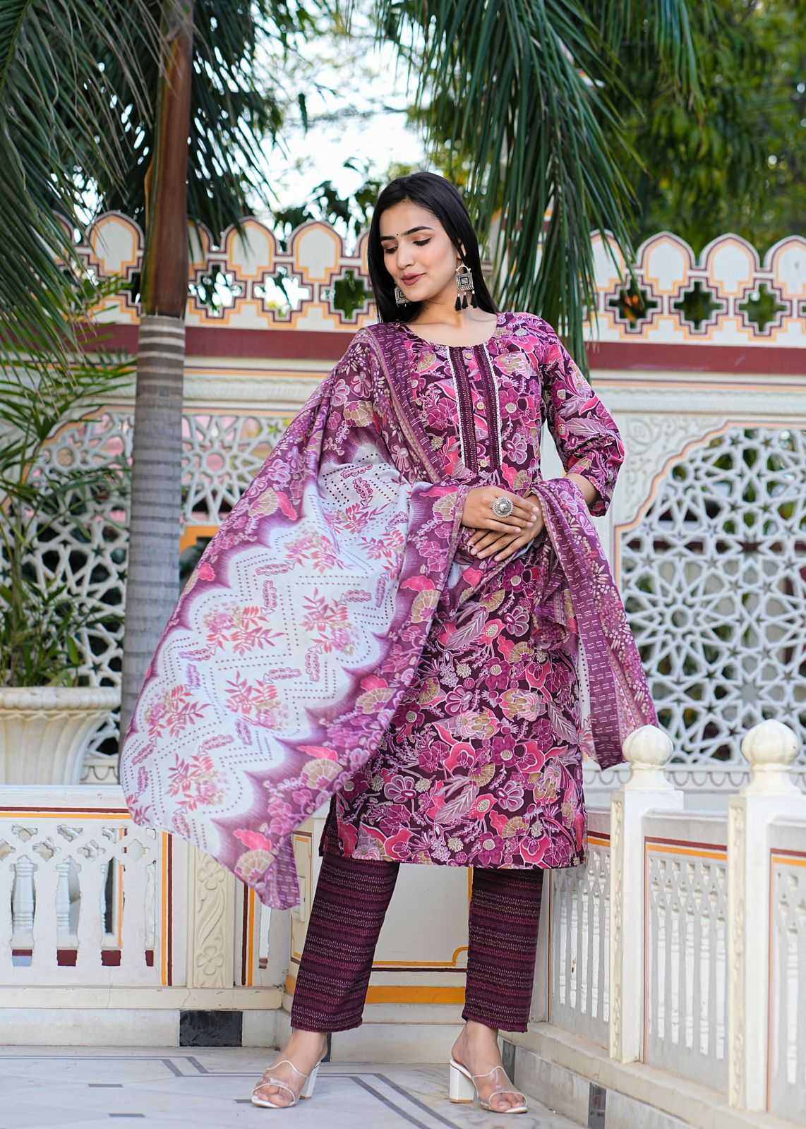 pr heritage slub cotton 3pcs part 2 readymade casual wear combo set in plus size