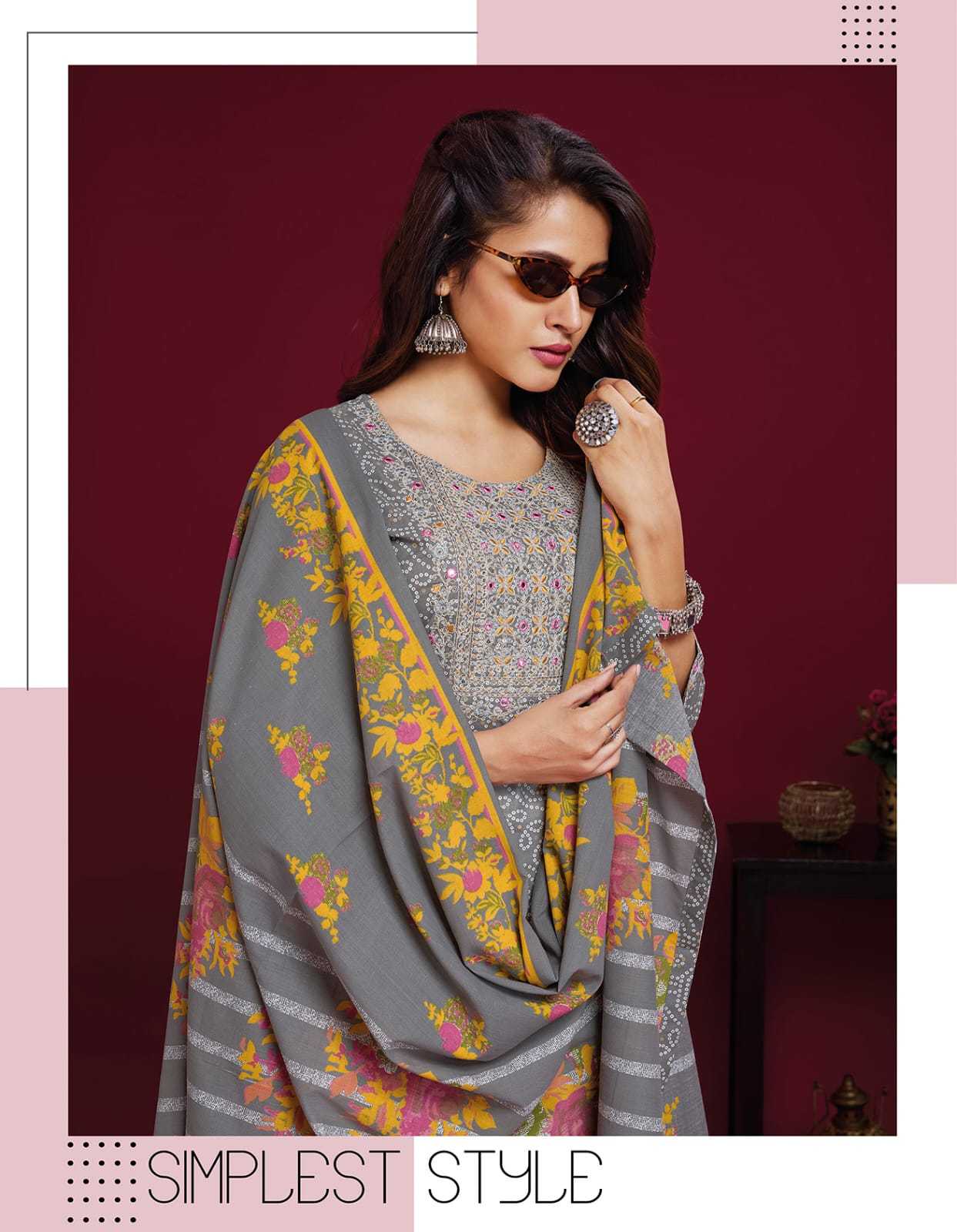 we women heritage cotton printed fancy wear readymade salwar suit 