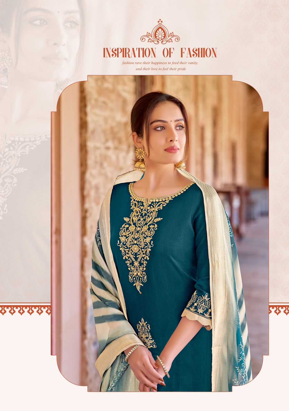 kadlee heritage pretty look viscose weaving full stitch top bottom dupatta catalog