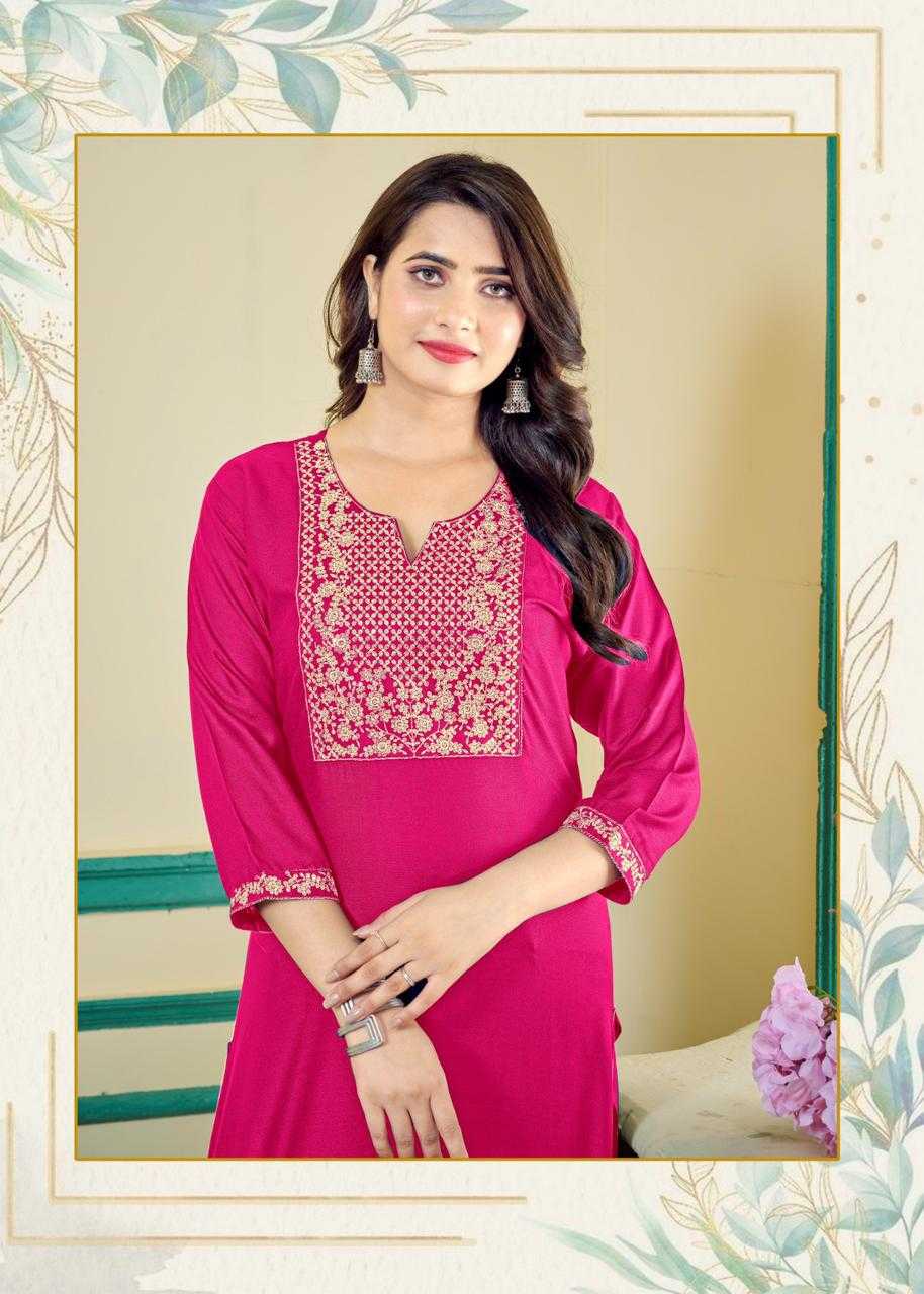 poorvi vol 2 by pr regular wear rayon big size kurtis