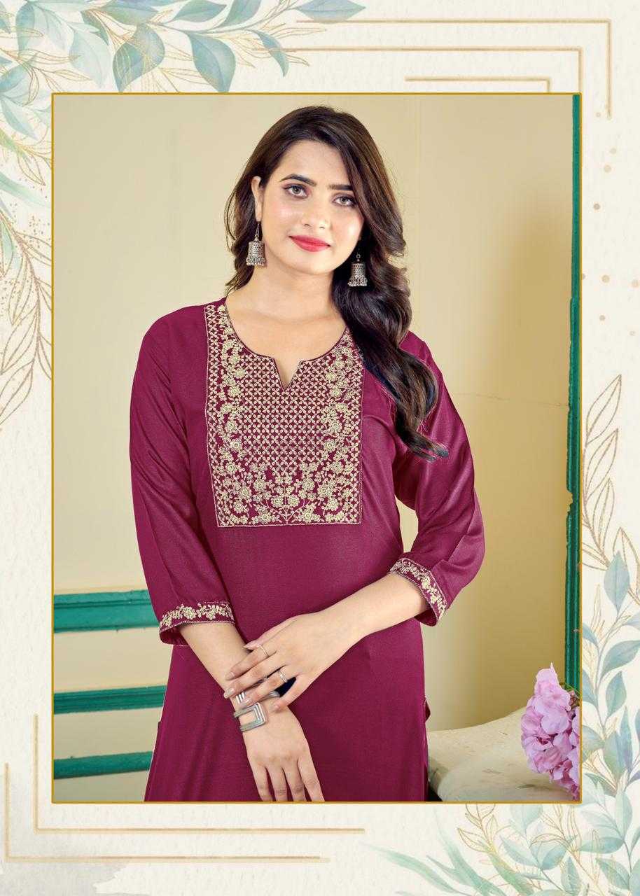 poorvi vol 2 by pr regular wear rayon big size kurtis