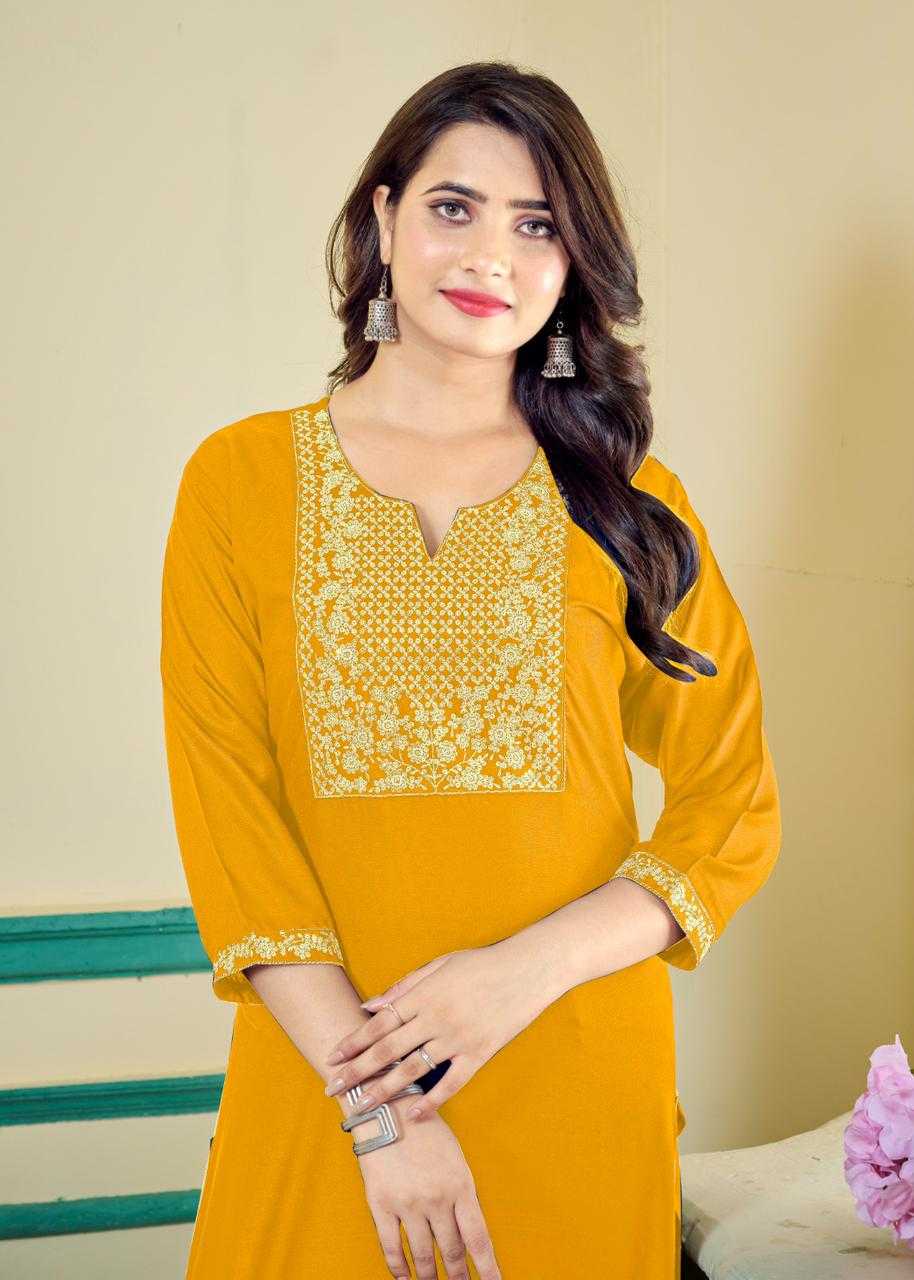 poorvi vol 2 by pr regular wear rayon big size kurtis