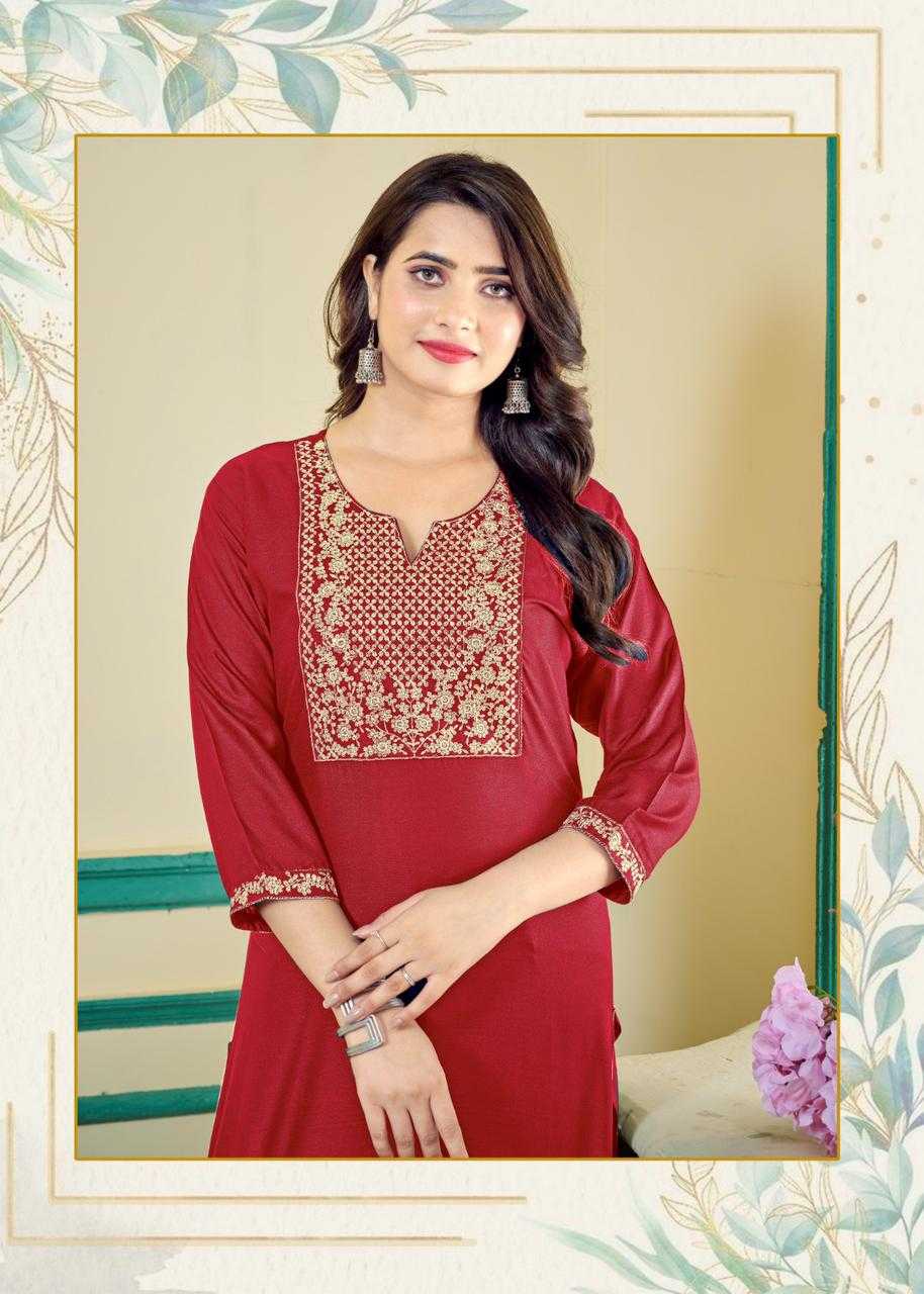 poorvi vol 2 by pr regular wear rayon big size kurtis