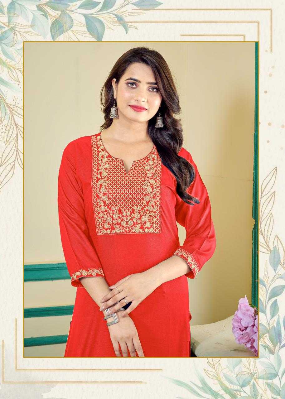 poorvi vol 2 by pr regular wear rayon big size kurtis