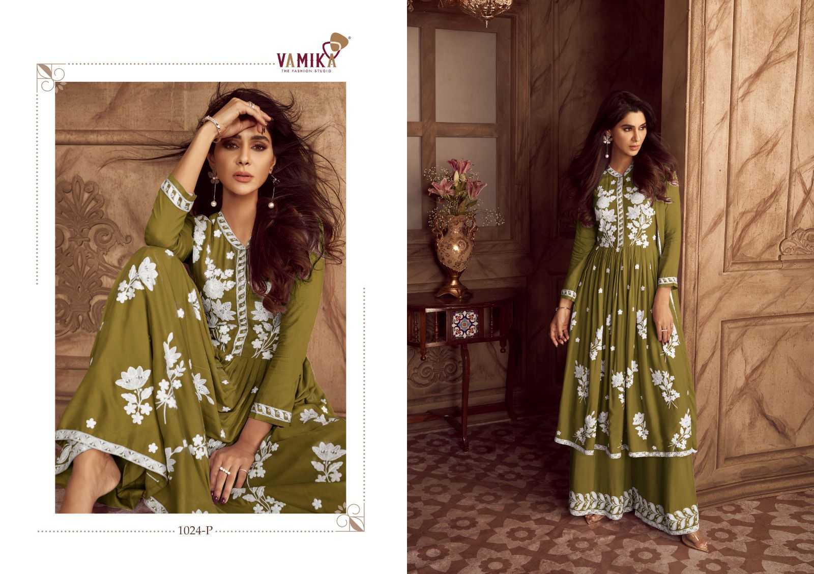 vamika lakhnawi 4 new color plazo pant style exclusive design 