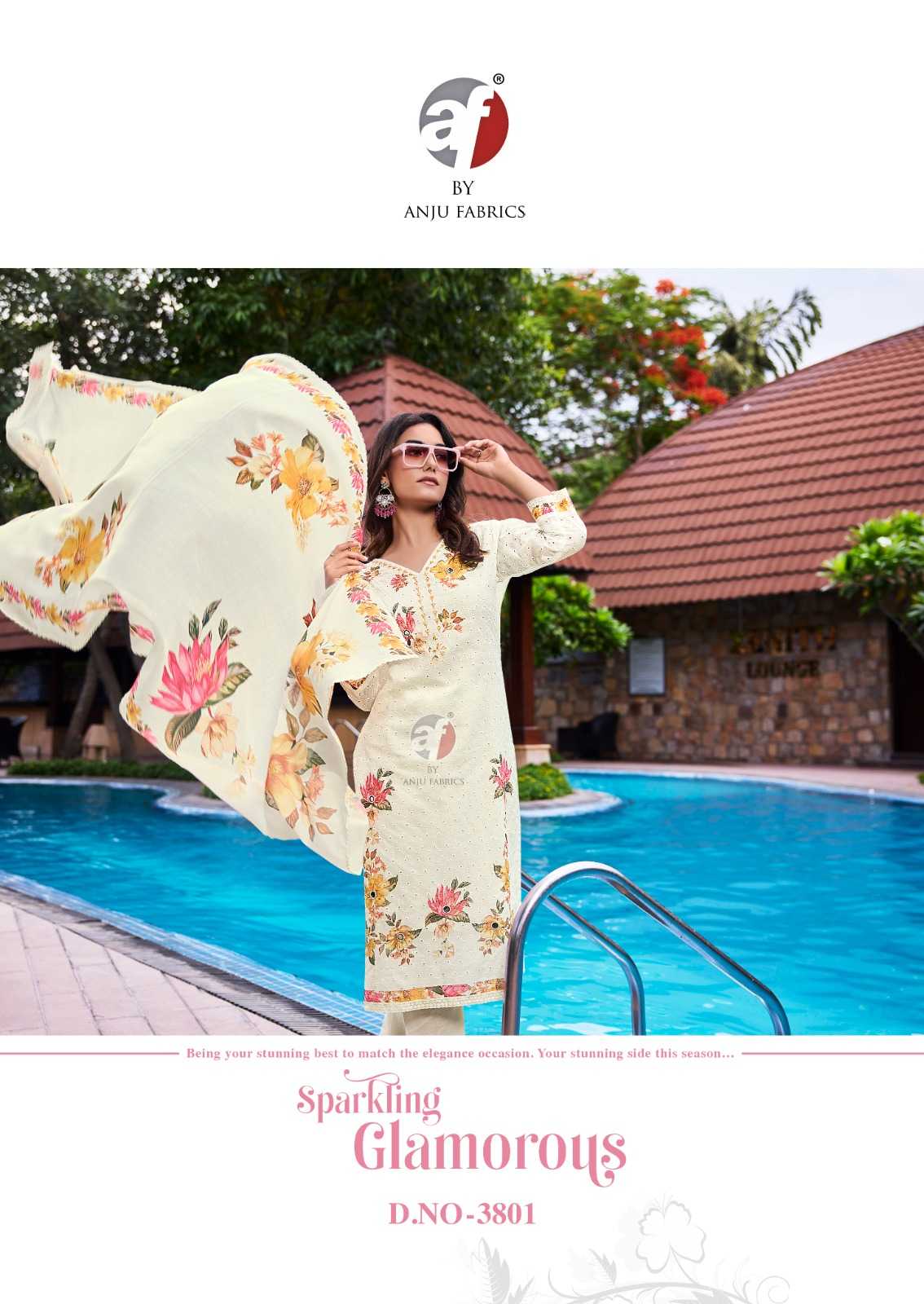 anju fab launch comfort lady vol 2 exclusive party wear cotton schiffli work readymade big size 3pcs dress