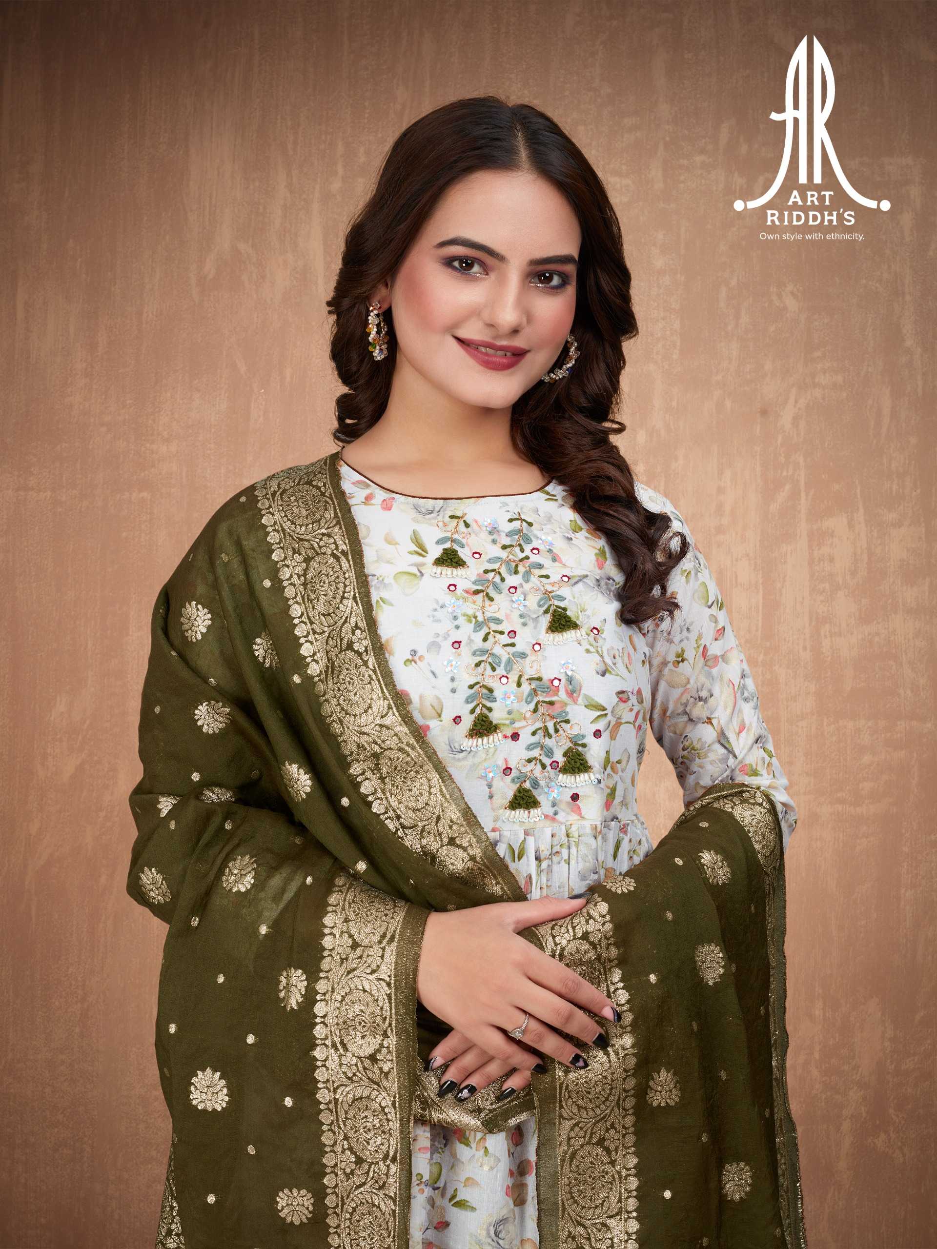 artridhs nayra cut readymade fancy adorable cotton handwork big size combo salwar suit