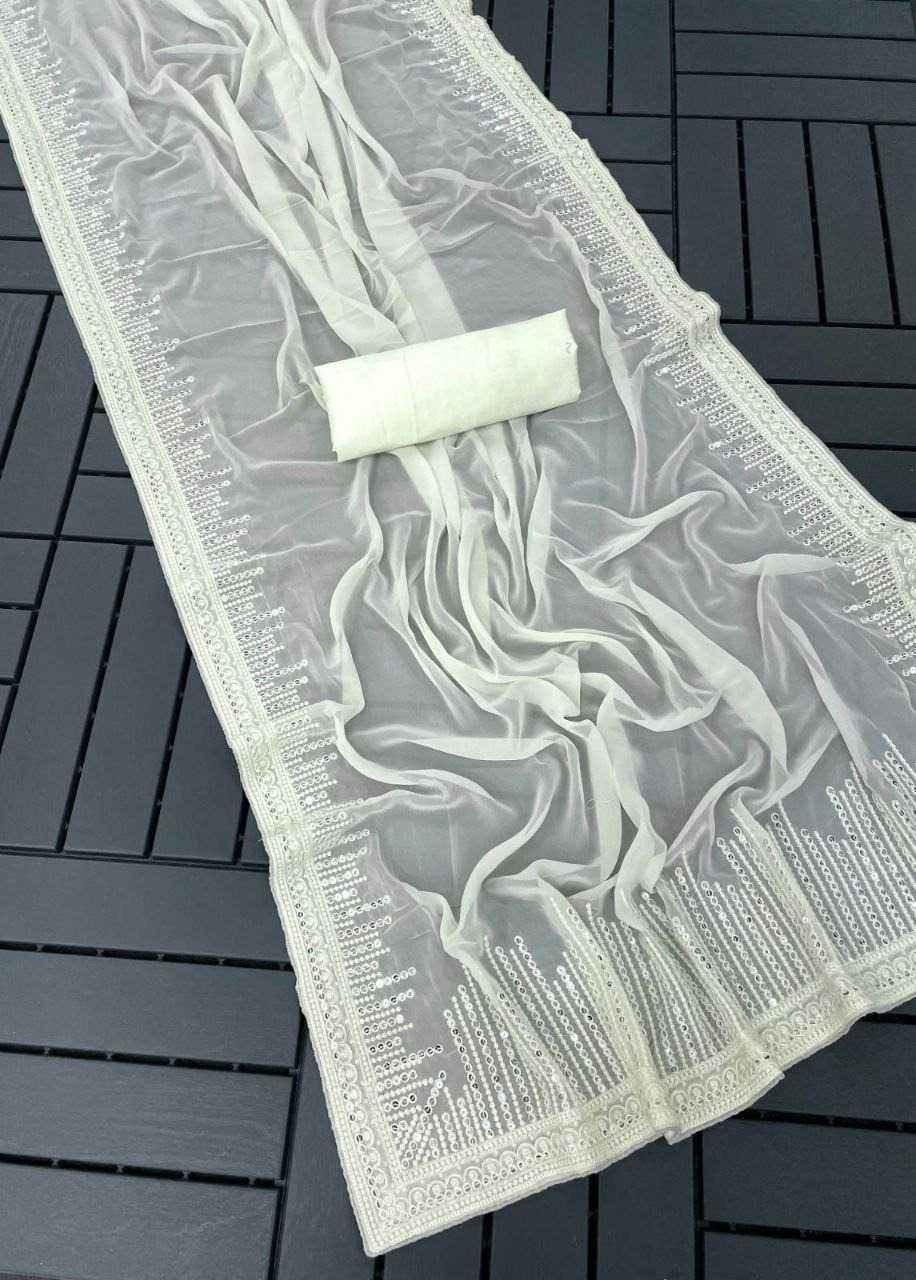 pr kc 744 georgette adorable design sequence work saree with blouse 