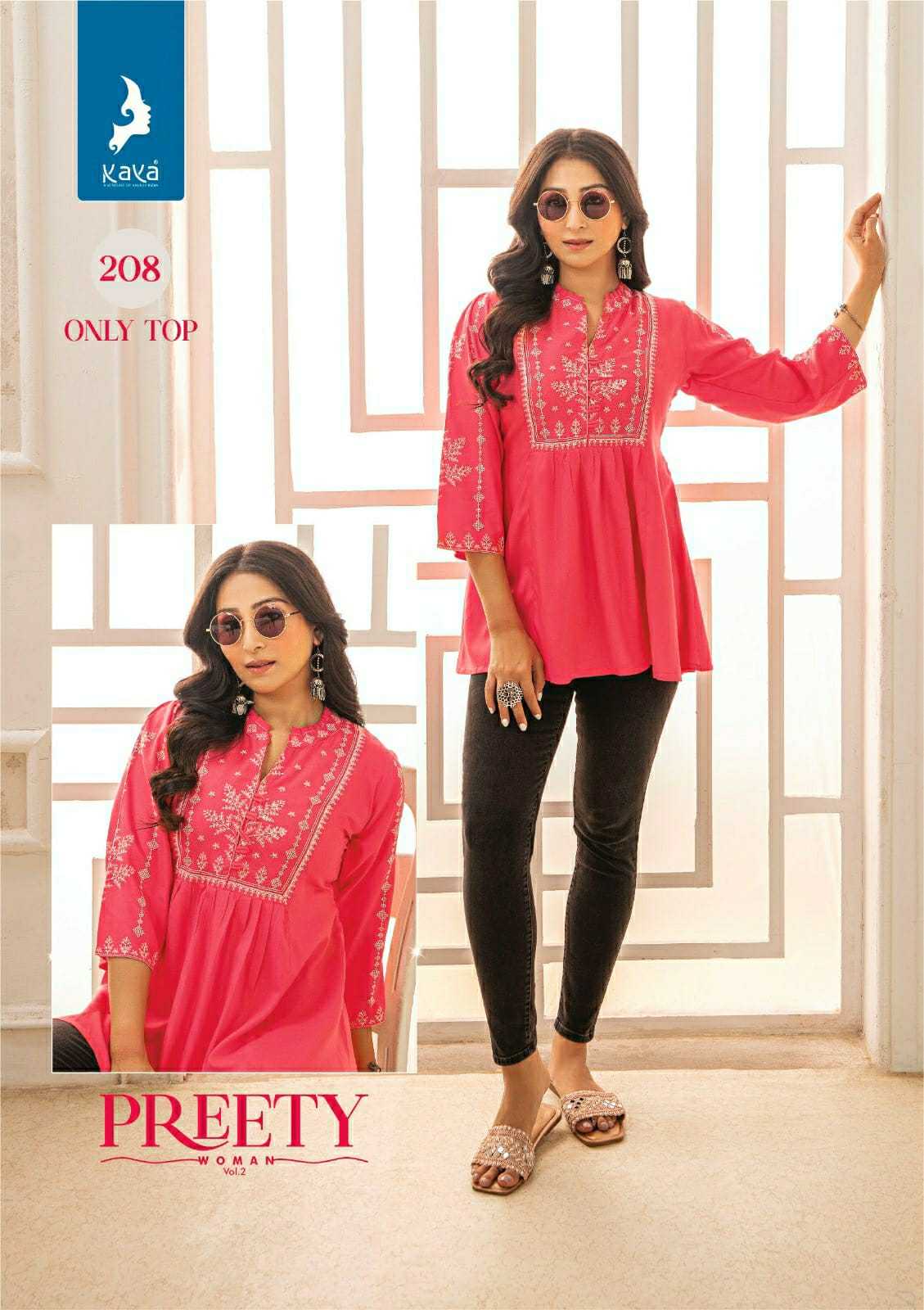 pretty women vol 2 by kaya readymade classy outfit big size short top exports 