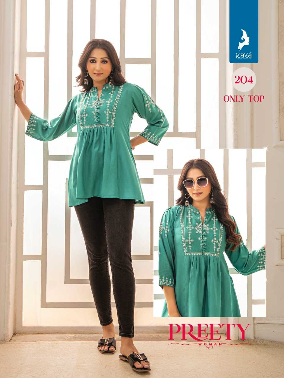 pretty women vol 2 by kaya readymade classy outfit big size short top exports 