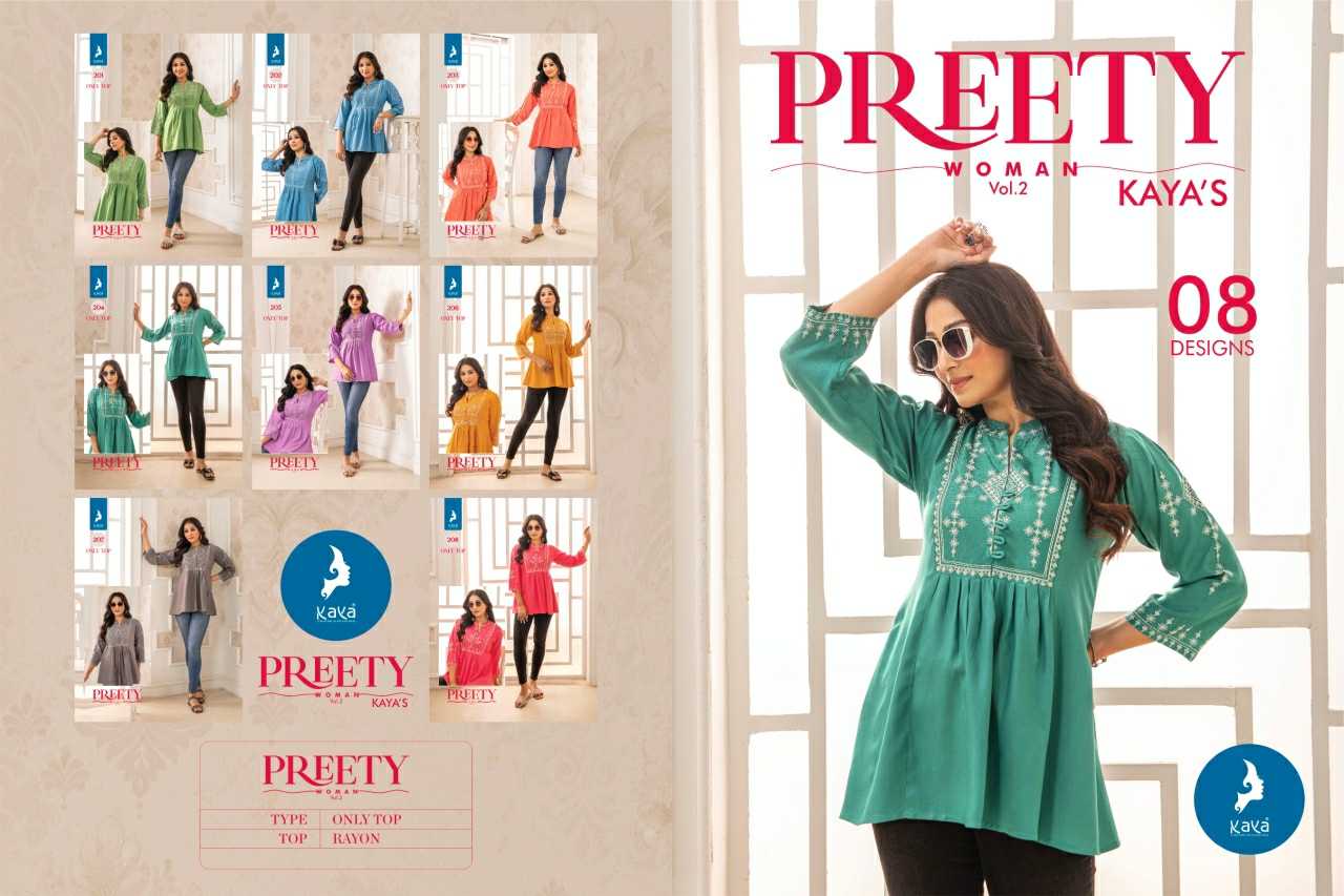 pretty women vol 2 by kaya readymade classy outfit big size short top exports 