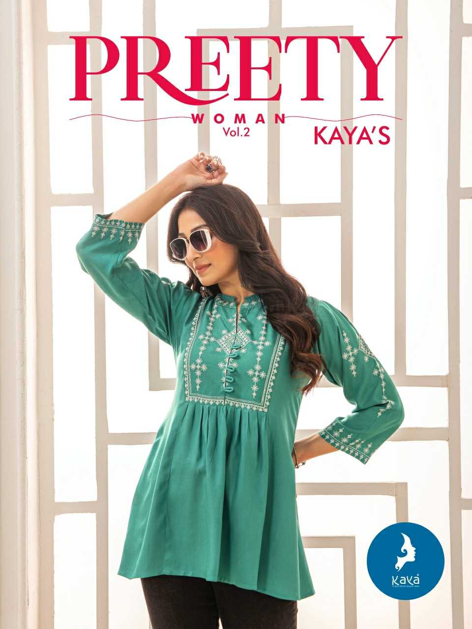 pretty women vol 2 by kaya readymade classy outfit big size short top exports 