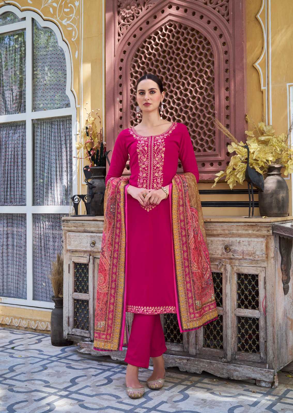the hermitage begum vol 2 beautiful look rayon viscose designer pakistani salwar suit