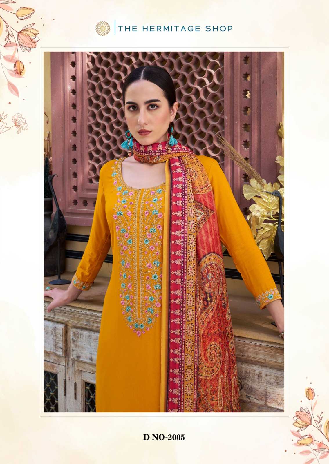 the hermitage begum vol 2 beautiful look rayon viscose designer pakistani salwar suit