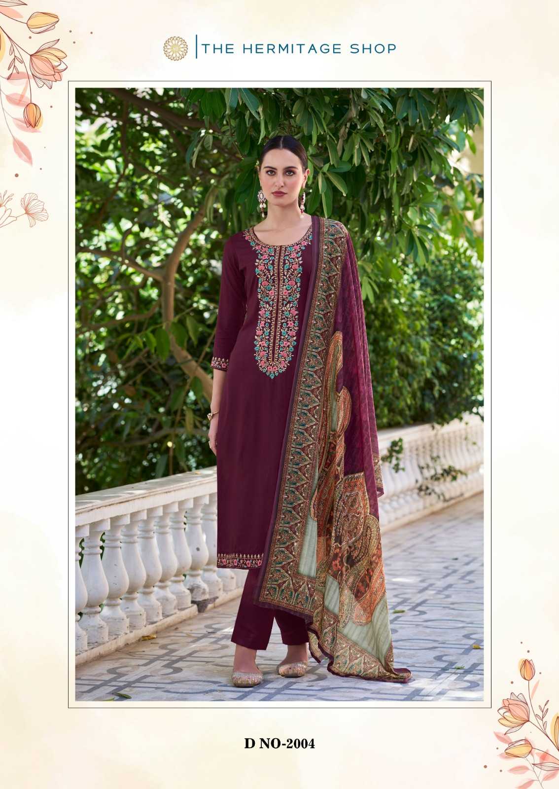 the hermitage begum vol 2 beautiful look rayon viscose designer pakistani salwar suit