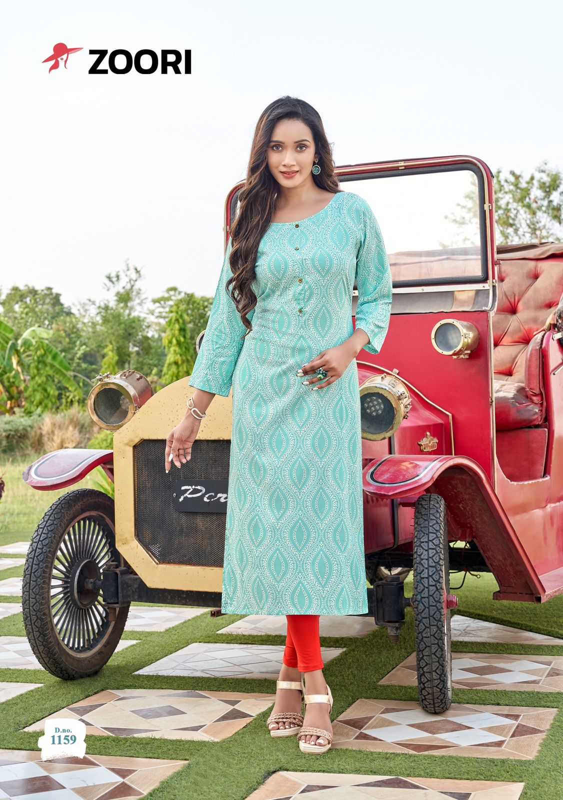 zoori presents akshara vol 27 full stitch 1158-1163 series classic big size long kurti  