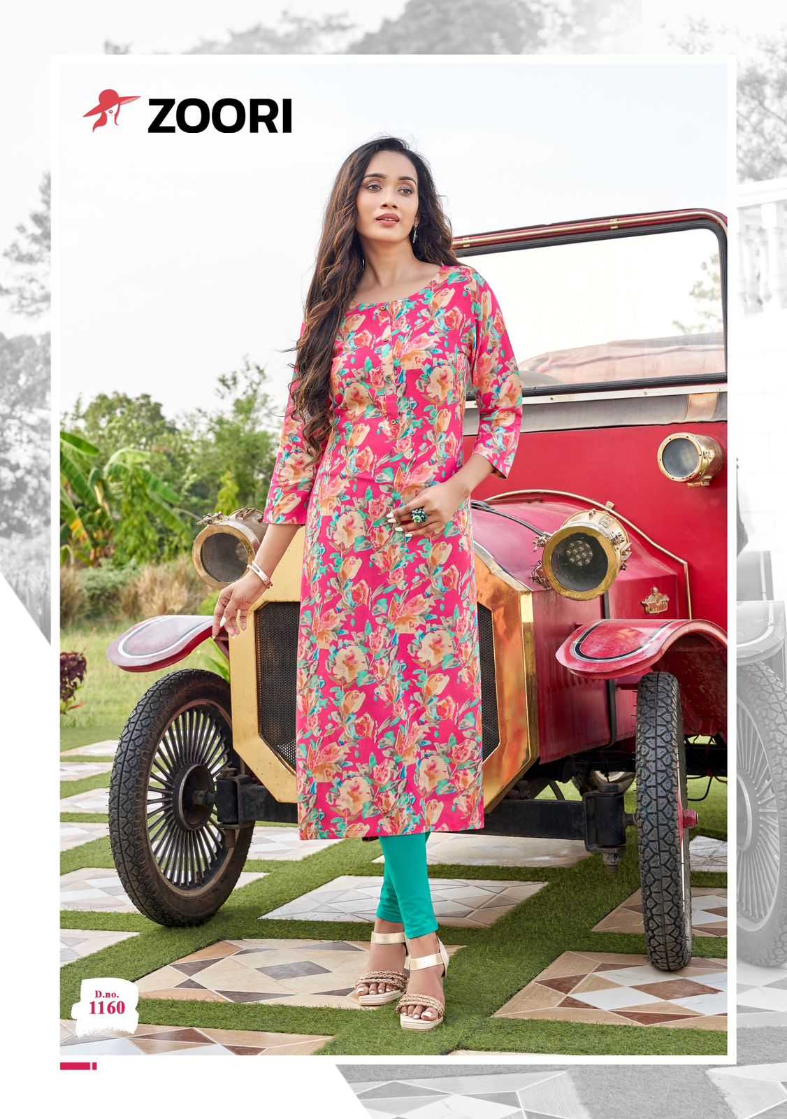 zoori presents akshara vol 27 full stitch 1158-1163 series classic big size long kurti  