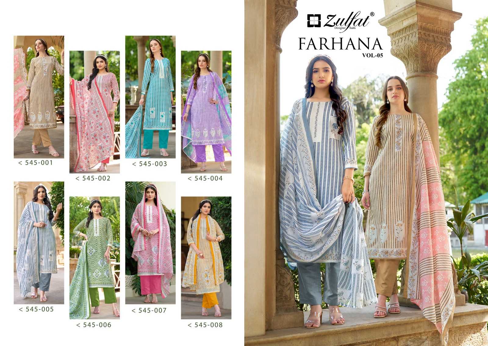 zulfat farhana vol 5 fancy cotton comfortable full stitch big size pakistani salwar suit 