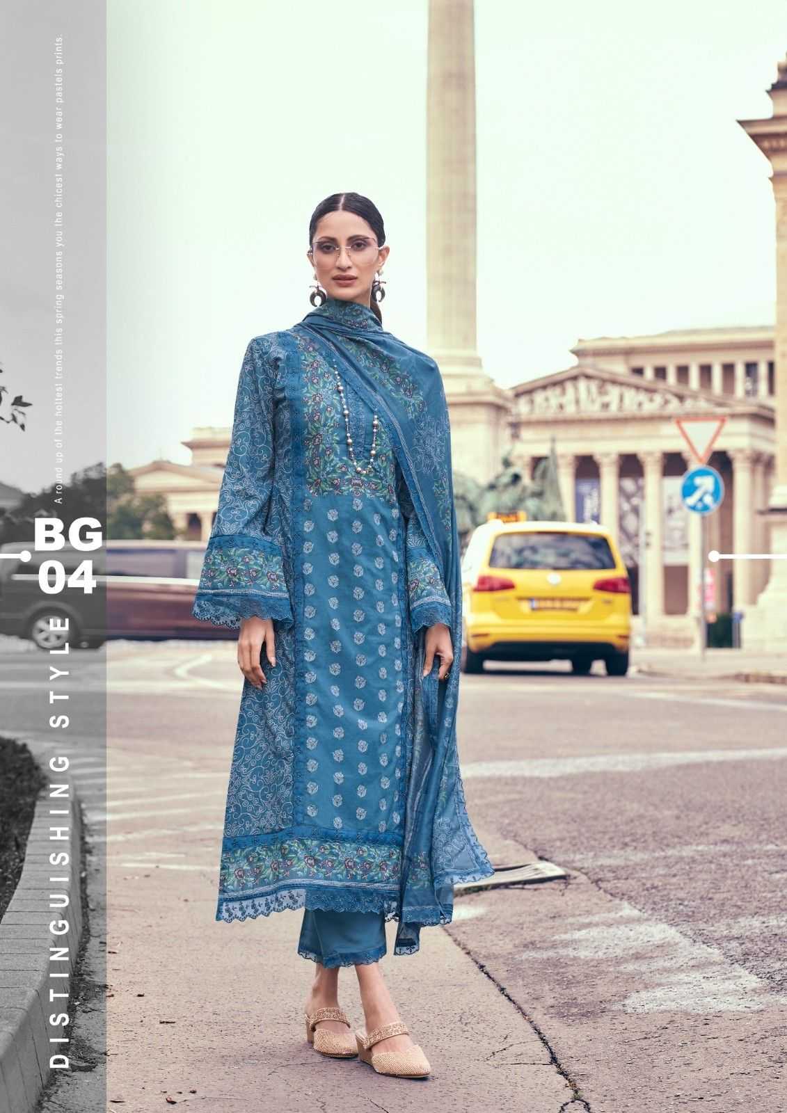 bagh by the hermitage chikankari work cotton printed 3pcs suits