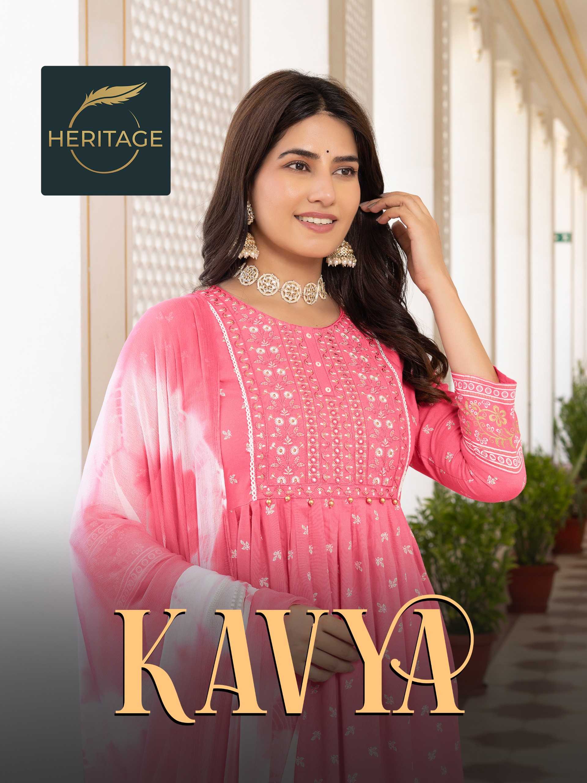 heritage launch kavya readymade rayon hit design printed salwar suit 