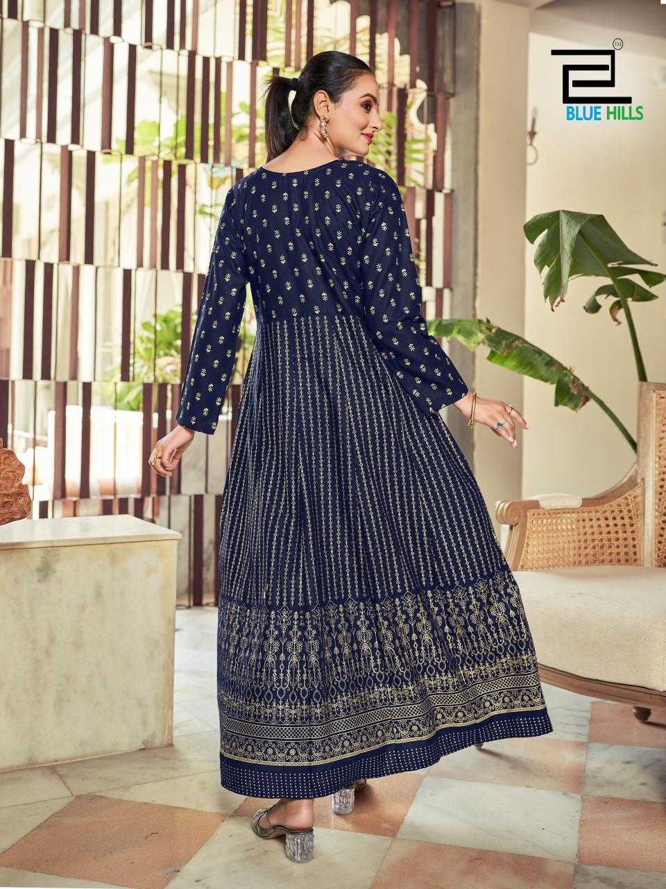 inaya by blue hills readymade neck embroidery big size anarkali gown catalog