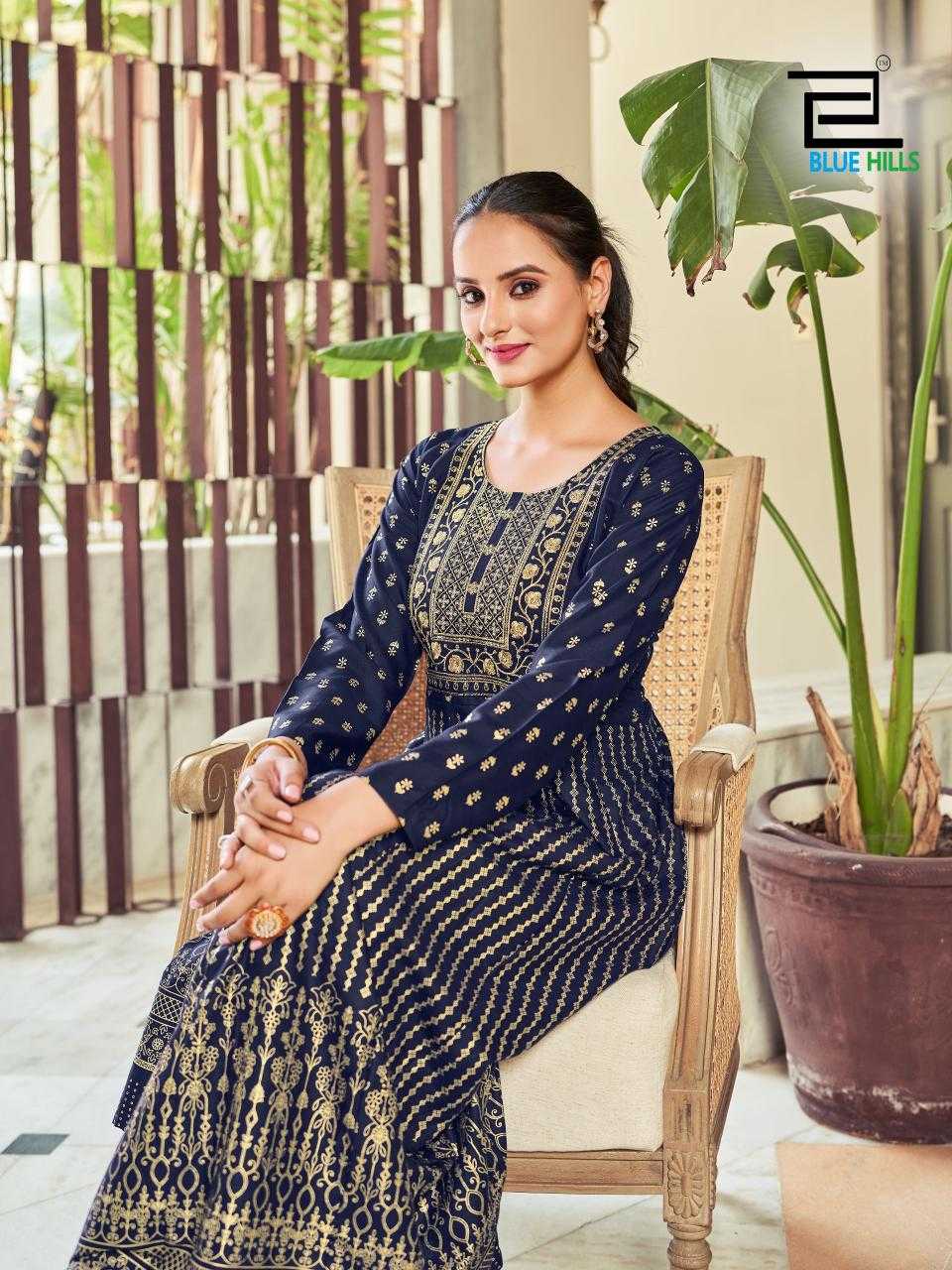 inaya by blue hills readymade neck embroidery big size anarkali gown catalog