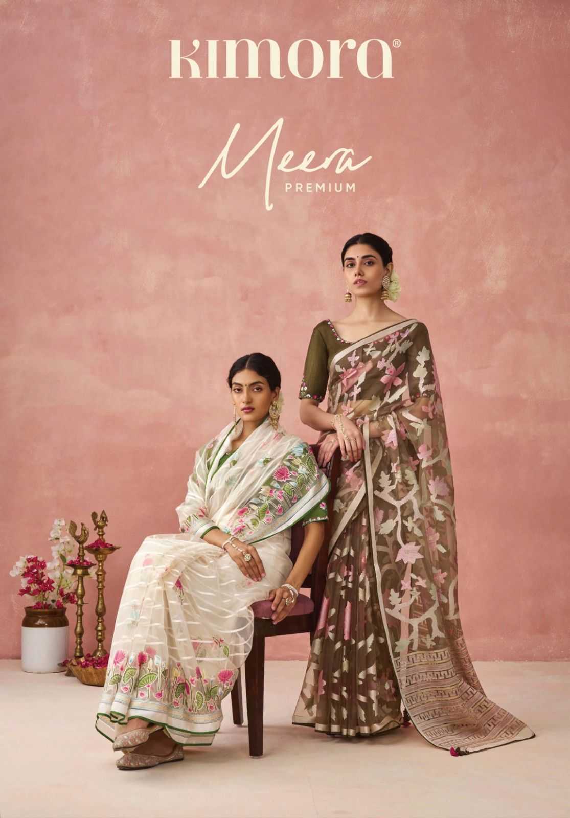 kimora meera vol 15 organza baraso adorable saree with blouse 