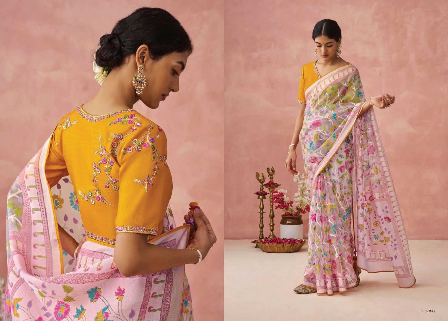kimora meera vol 15 organza baraso adorable saree with blouse 