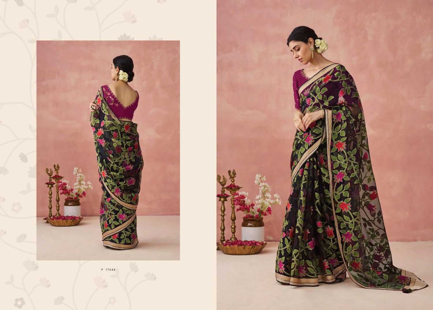 kimora meera vol 15 organza baraso adorable saree with blouse 