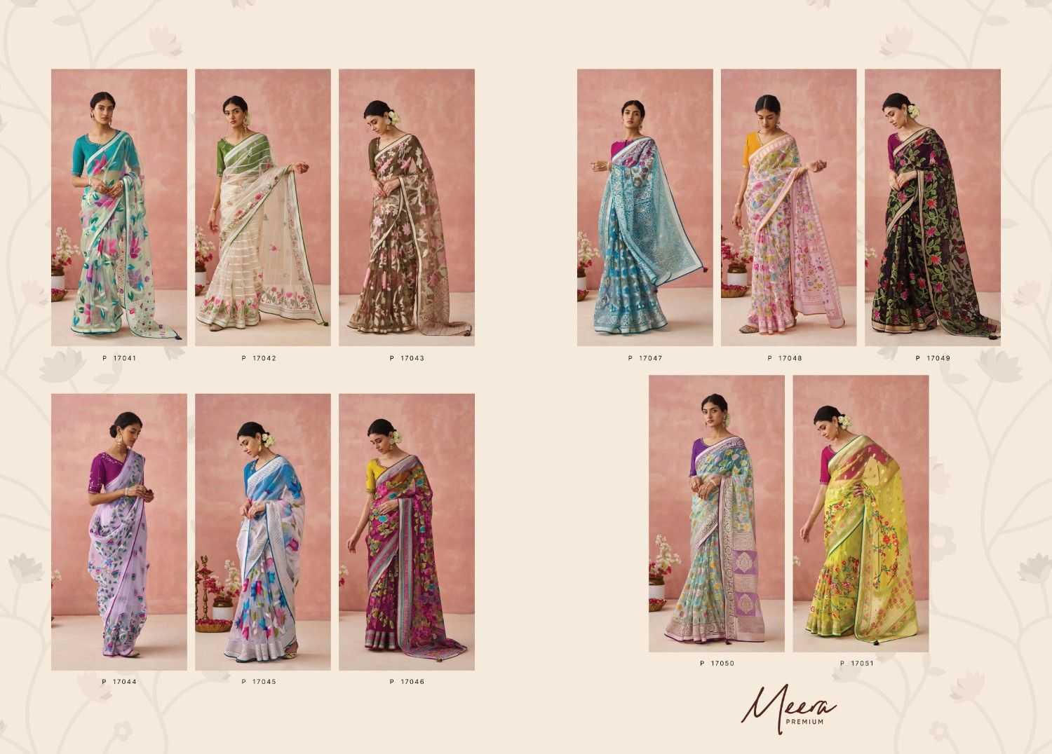 kimora meera vol 15 organza baraso adorable saree with blouse 