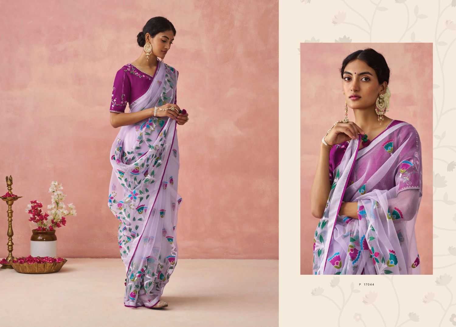 kimora meera vol 15 organza baraso adorable saree with blouse 