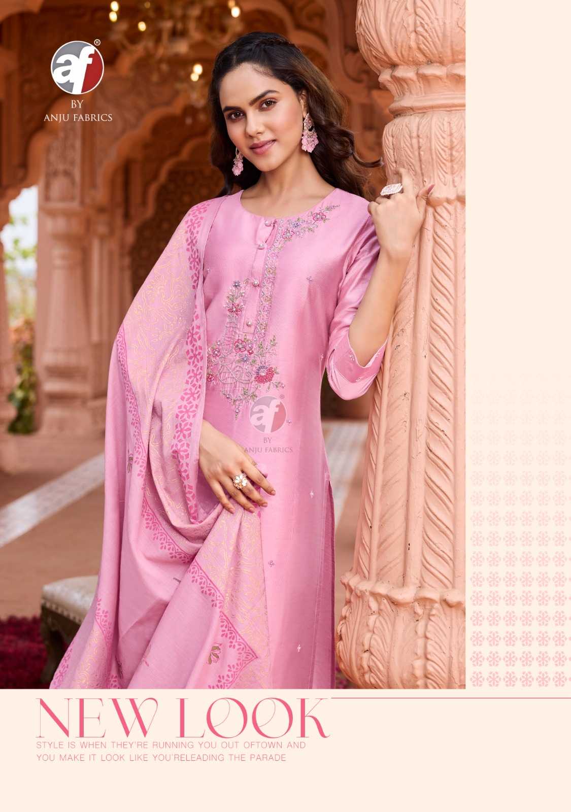 once more vol 4 by anju fab viscose exclusive full stitch big size 3pcs dress 