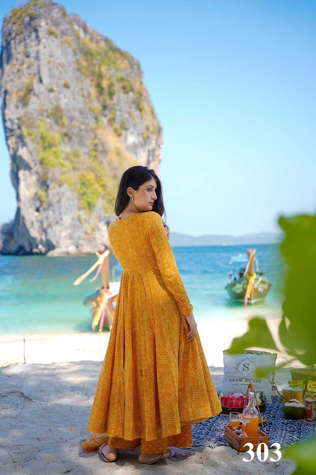 pr clora vol 3 muslin print exclusive readymade big size flair salwar kameez 