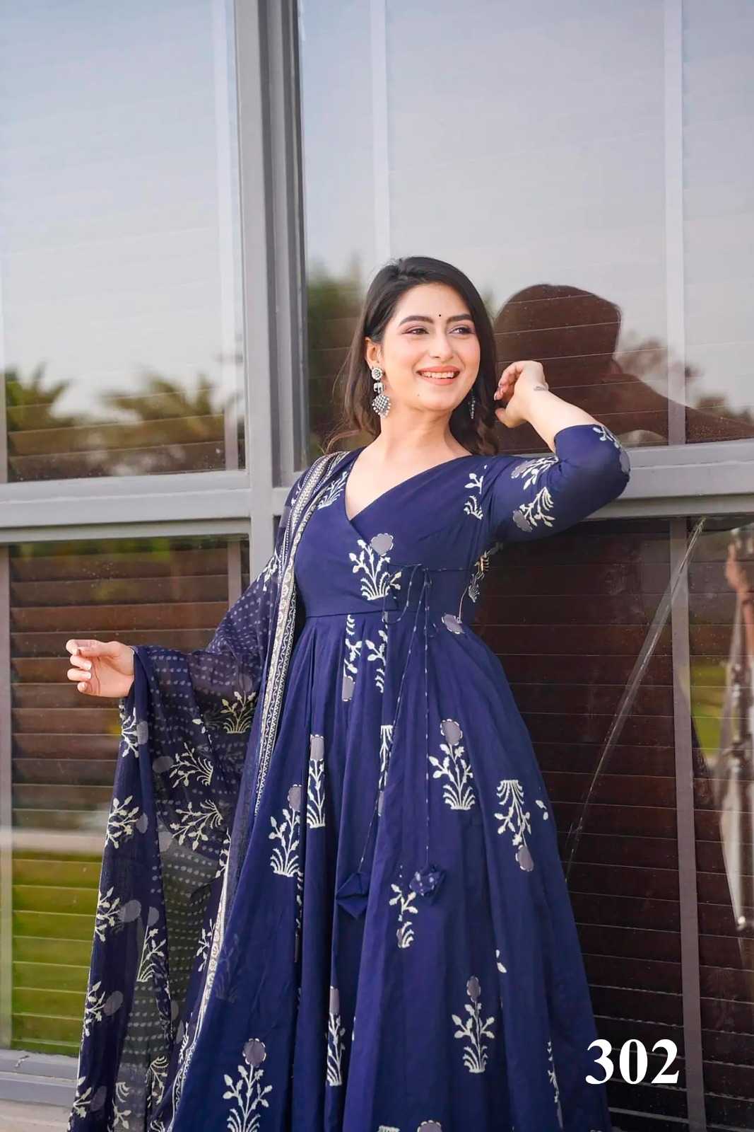 pr clora vol 3 muslin print exclusive readymade big size flair salwar kameez 