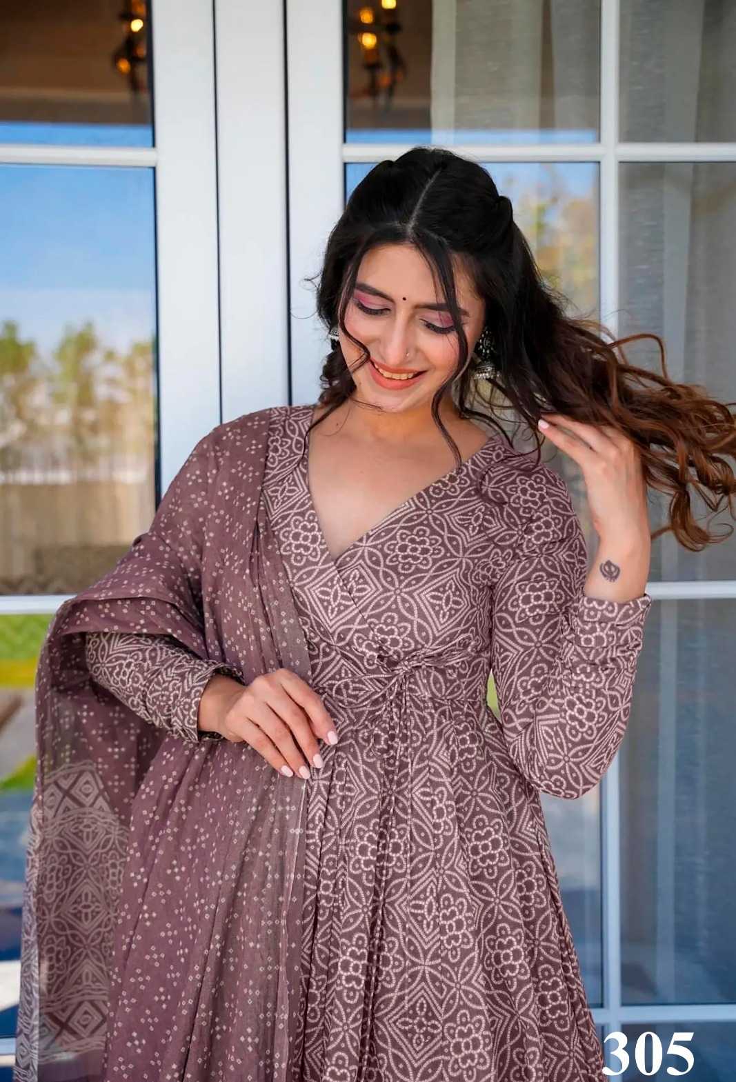 pr clora vol 3 muslin print exclusive readymade big size flair salwar kameez 