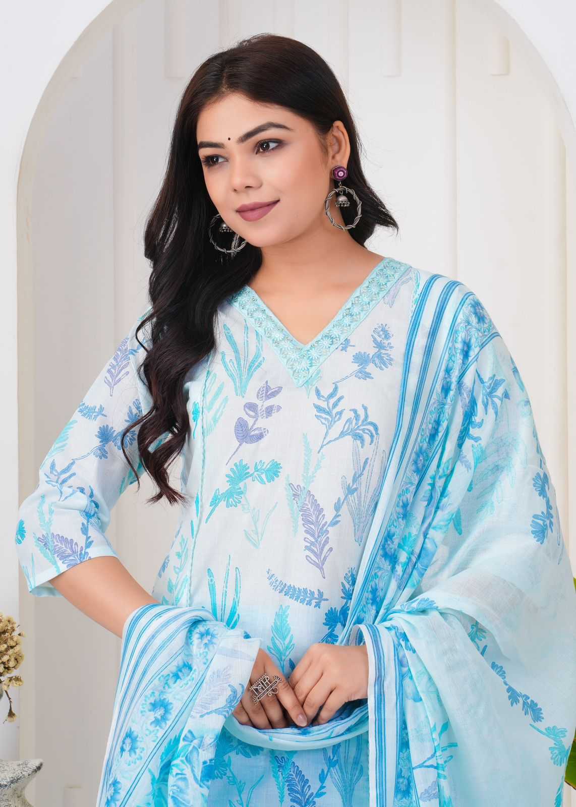 pr heritage cotton comfortable readymade beautiful look plush size 3pcs dress