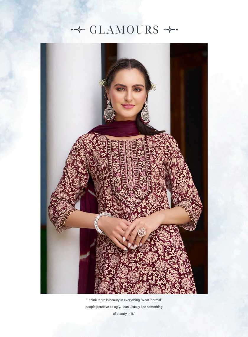 rivazo vol 1 by radhika embroidery work full stitch pretty look big size 3pcs dress