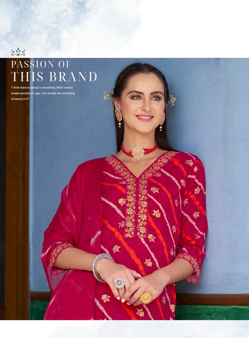 rivazo vol 1 by radhika embroidery work full stitch pretty look big size 3pcs dress