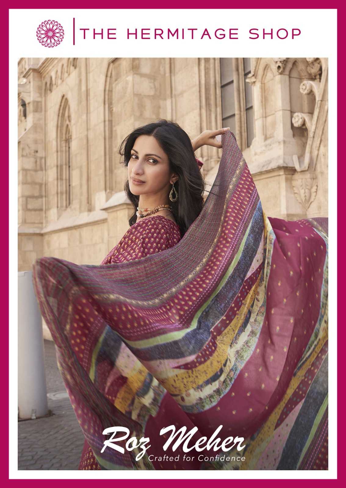 roz meher by the hermitage karachi prints pakistani style 3pcs dress