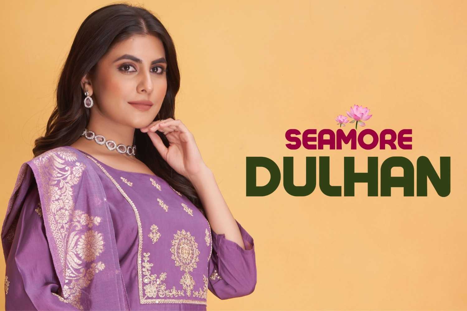 dulhan by seamore readymade big size roman silk kurti pant with dupatta