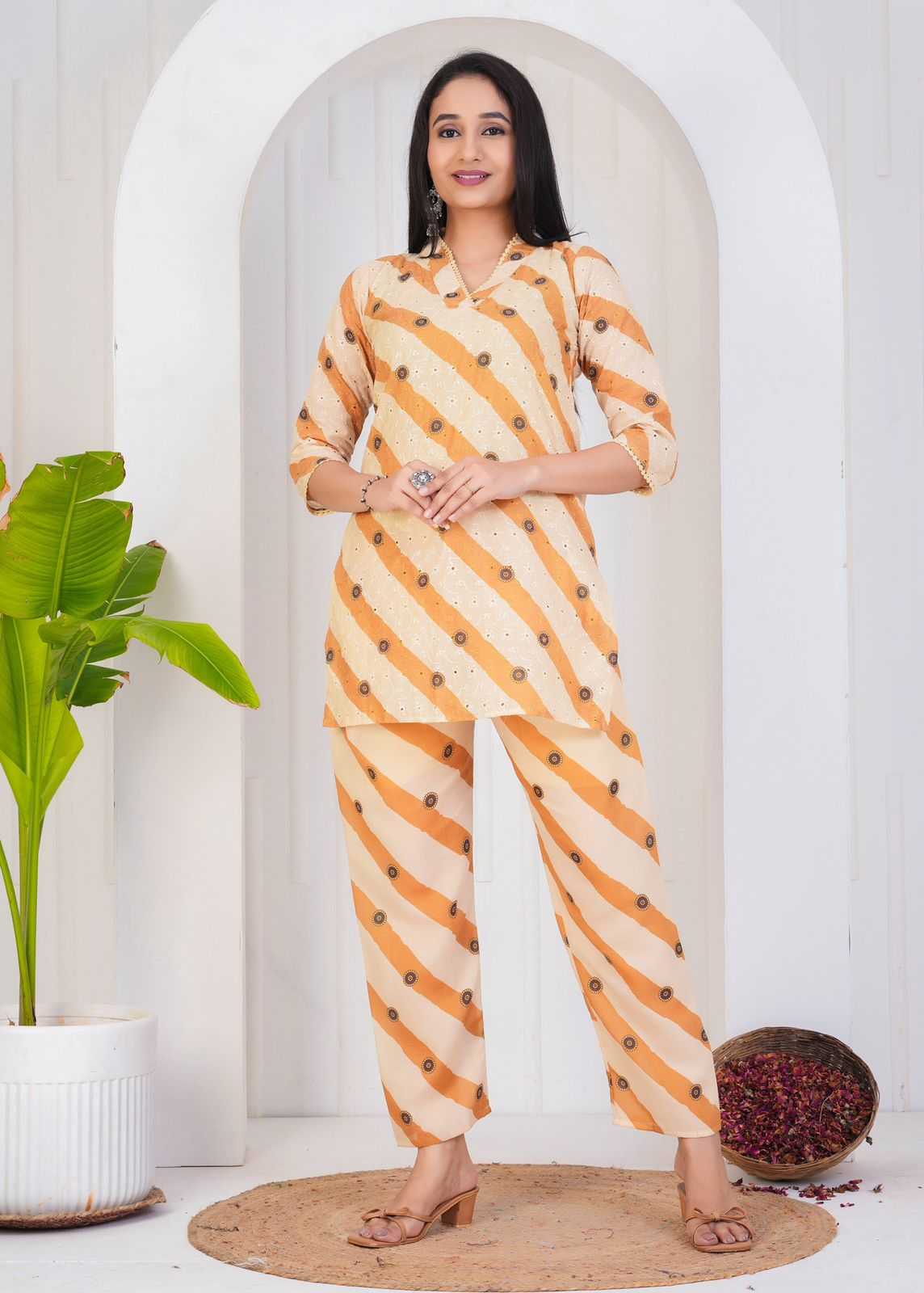 pr chicken cotton digital stylish look readymade big size co-ord set 