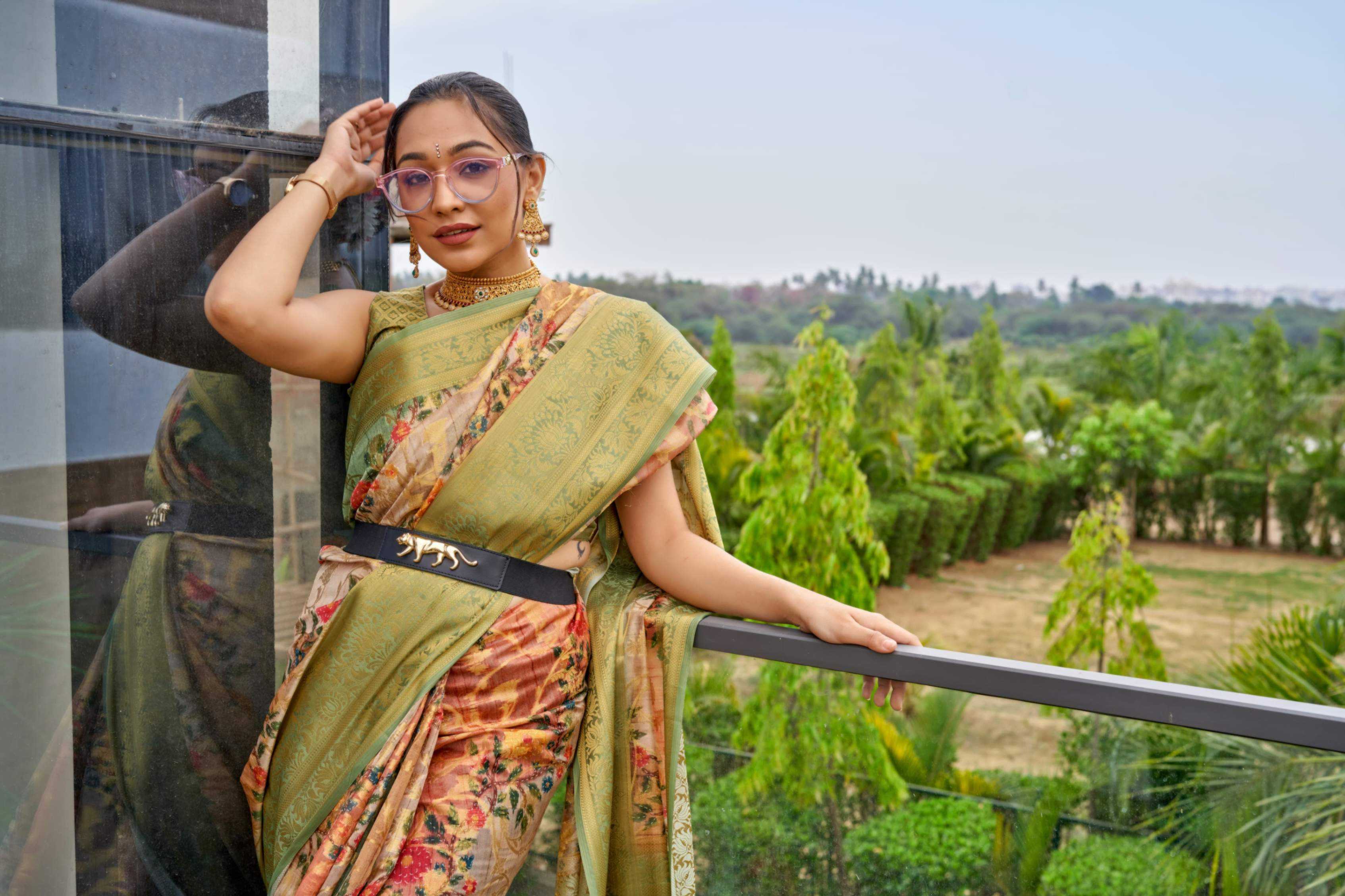 pr kc 3013 zari work designer beautiful organza saree for women