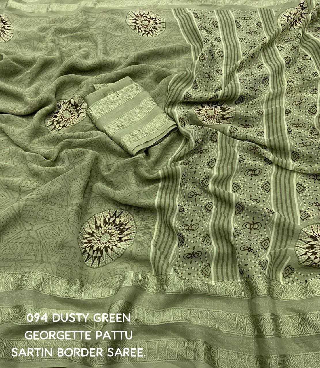 pr kc 4006 pretty look georgette light dusty color printed saree 